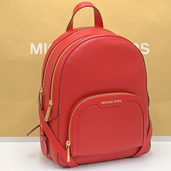 Michael Kors Jaycee Medium Pebbled Leather Backpack
Bright Red NWT - Picture 9 of 16
